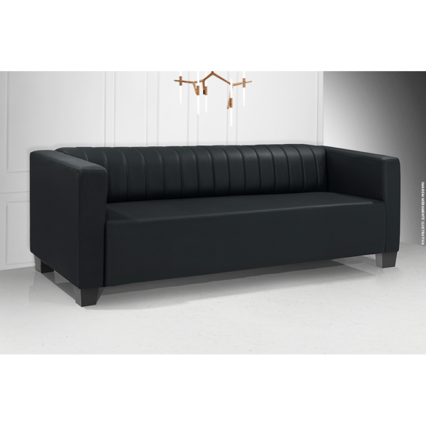 Sofá Diamante Couro Vegano Preto Redenobre - Image 2