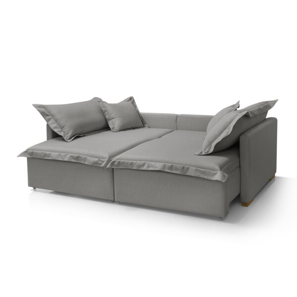 Sofá Cama Portinari 2 Lugares Retrátil Cinza Escuro Redenobre - Image 4