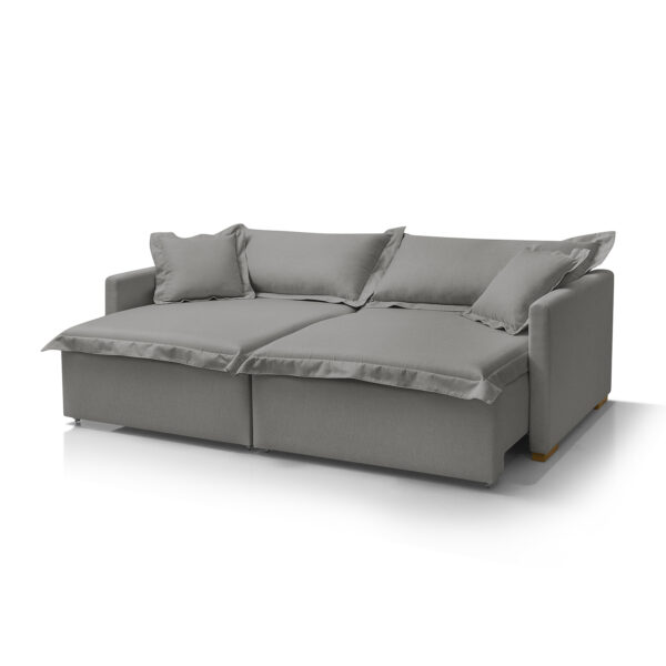 Sofá Cama Portinari 2 Lugares Retrátil Cinza Escuro Redenobre - Image 3
