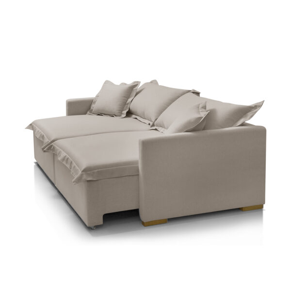 Sofá Cama Portinari 2 Lugares Retrátil Bege Redenobre - Image 6