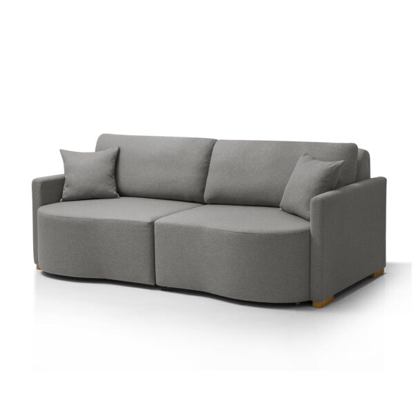 Sofá Cama Retrátil 2 Lugares Cinza Escuro Moscow Redenobre - Image 2