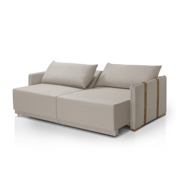 Sofá Cama Mônaco Bege Retrátil Redenobre - Image 3
