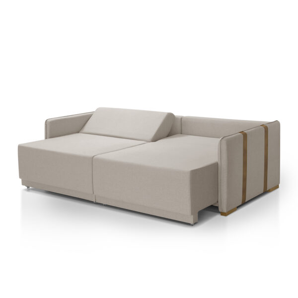 Sofá Cama Mônaco Bege Retrátil Redenobre - Image 4