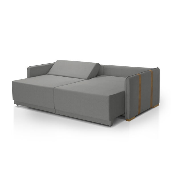 Sofá Cama Mônaco Retrátil Cinza Redenobre - Image 5