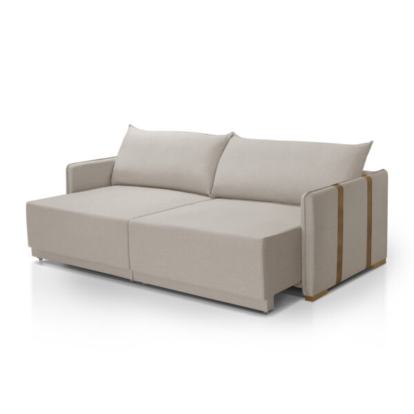 Sofá Cama Mônaco Bege Retrátil Redenobre - Image 6