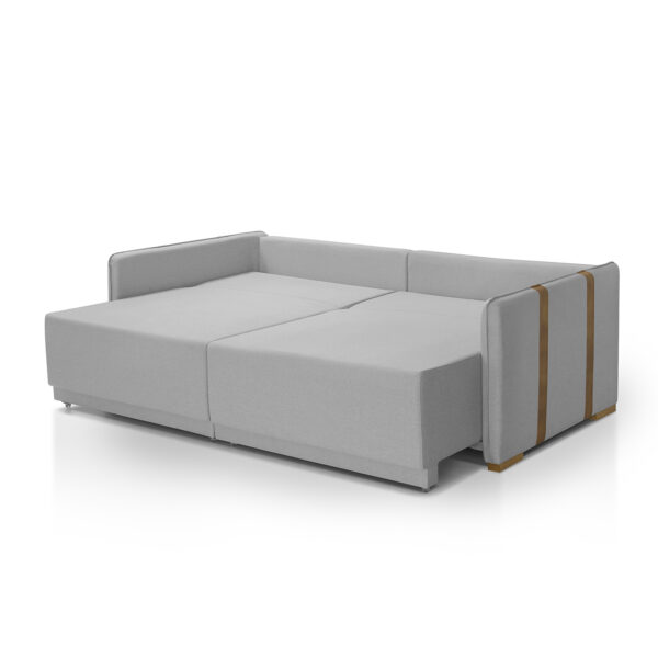 Sofá Cama Mônaco Cinza Claro Retrátil Redenobre - Image 5