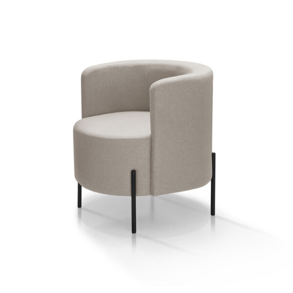 Poltrona para Sala de Estar Orgânica Califórnia Bege Pés de Ferro - Redenobre - Image 2