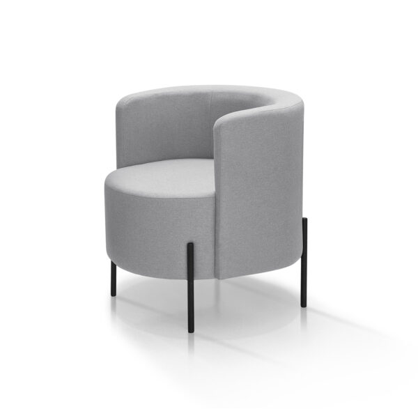 Poltrona para Sala de Estar Orgânica Califórnia Cinza Claro Pês de Ferro - Redenobre - Image 3