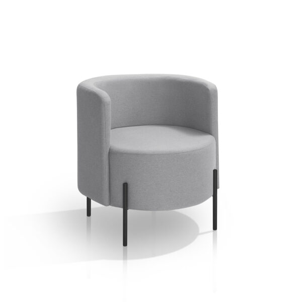 Poltrona para Sala de Estar Orgânica Califórnia Cinza Claro Pês de Ferro - Redenobre - Image 2