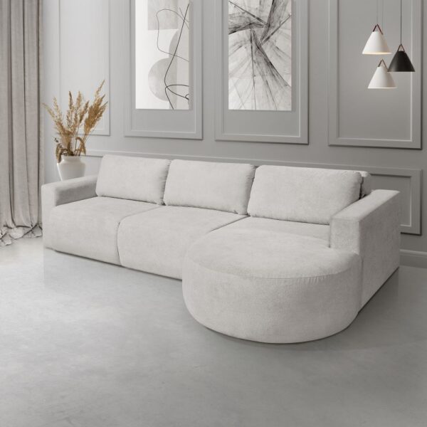 Sofá Orgânico Encantus 3 lugares Para Sala 2,92 cm Bege Redenobre