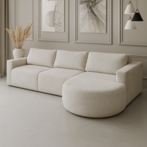 Sofá Orgânico Encantus 3 lugares Para Sala 2,92 cm Bege Redenobre