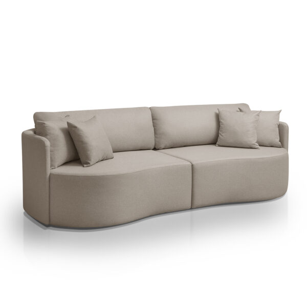 Sofá para Sala 2 Lugares Dakota Bege Design Moderno - Imagem 2