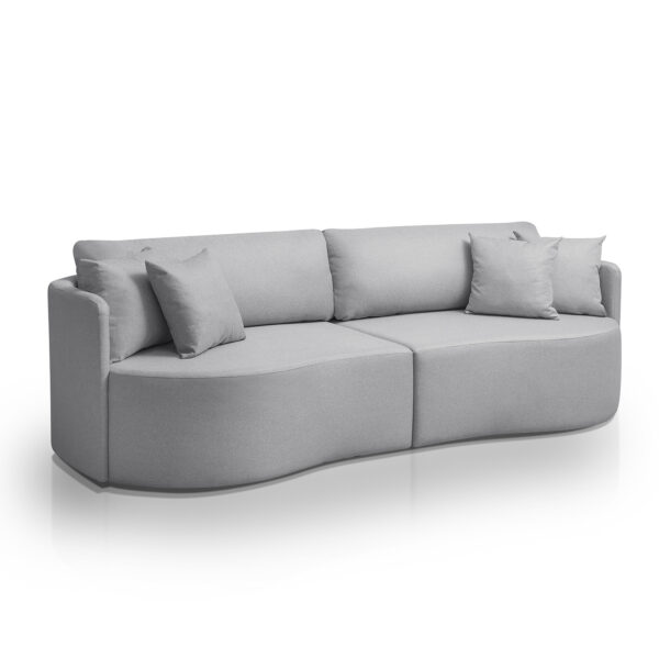Sofá para Sala 2 Lugares Dakota Cinza Claro Design Moderno - Image 2