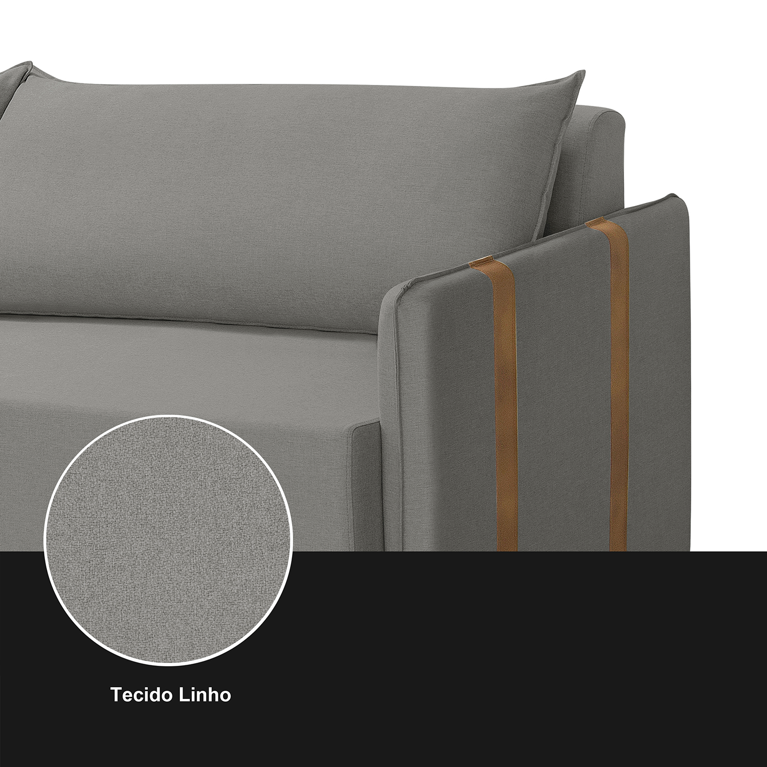 Sofa Unique Cinza - Imagem 4