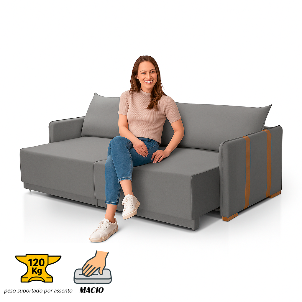 Sofa Unique Cinza - Imagem 7