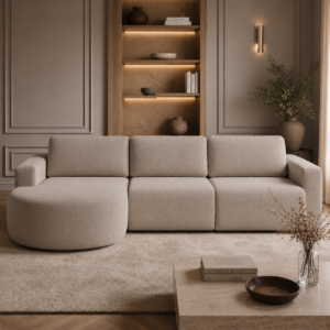 Sofá Orgânico Encantus 3 lugares Para Sala 2,92 cm Cinza Redenobre YM